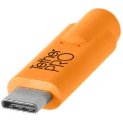 TetherPro USB-C to 3.0 Micro-B 4.6 m Ora USB-C - VINKLET Micro B. Orange kabel