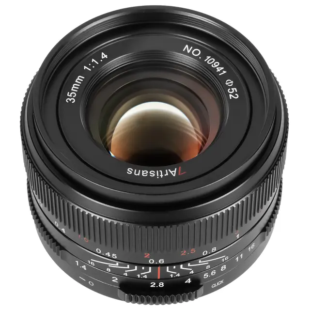 7Artisans 35mm f/1.4 Mk III L-mount. Full frame. Sort 