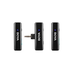 Boya BoyaLINK X2 Tr&#229;dl&#248;st Mikrofonsyst 3.5 mm, Lightning og USB-C