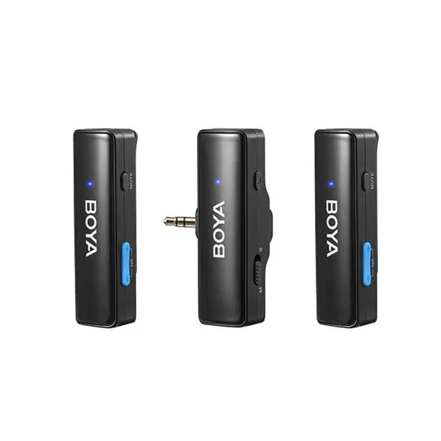 Boya BoyaLINK X2 Trådløst Mikrofonsyst 3.5 mm, Lightning og USB-C 