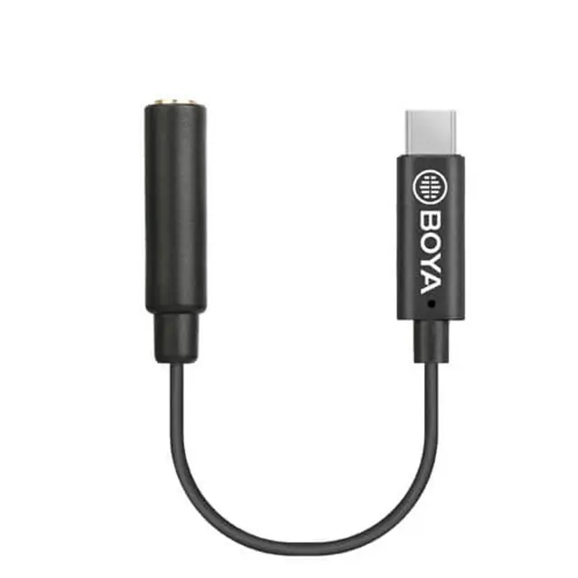 Boya BY-K4 Mikrofondapter USB-C 3,5mm Mikrofondapter USB-C til 3,5mm 