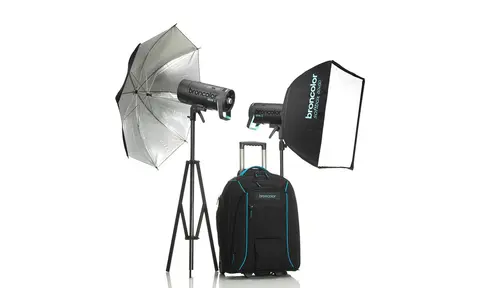 Broncolor Siros 800 L Outdoor Kit 2 2 stk Siros 800 L med utstyr i rullebag