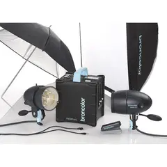 Broncolor Move 1200 L Outdoor kit 2 med 2 stk MobiLED hode i flott ryggsekk