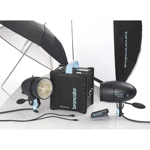 Broncolor Move 1200 L Outdoor kit 2 med 2 stk MobiLED hode i flott ryggsekk 