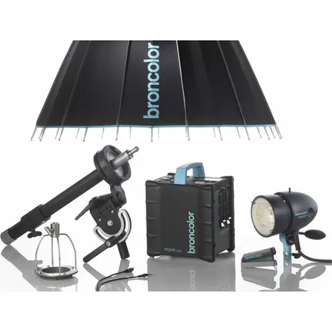 Broncolor Move 1200 L Outdoor Para kit inkludert Para 88, MobiLED hode og annet