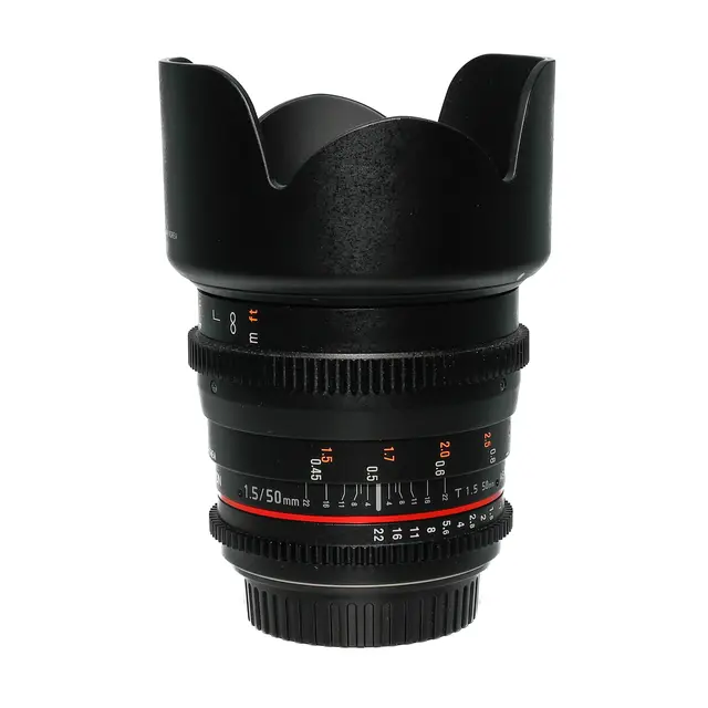 BRUKT Rokinon VDSLR 50mm T1.5 Tilstand: 3 | Canon EF 