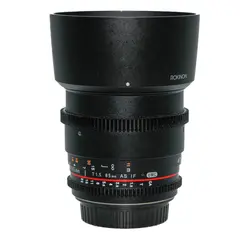 BRUKT Rokinon VDSLR 85mm T1.5 Tilstand: 3 | Canon EF