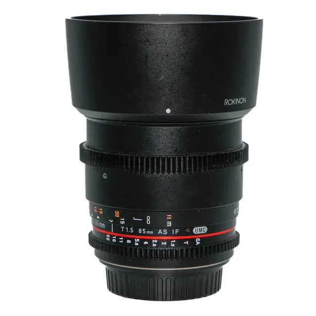 BRUKT Rokinon VDSLR 85mm T1.5 Tilstand: 3 | Canon EF 