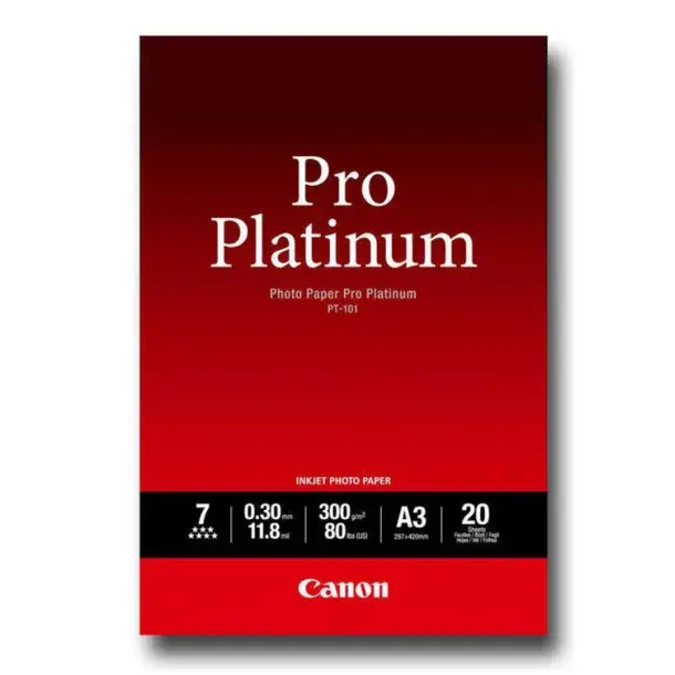 Canon PT-101 Photo Paper Pro Platinum 300g A3 20stk 