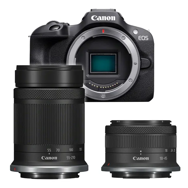 Canon EOS f/5-7.1 + RF-S 18-45mm m/RF-S STM STM R100 IS IS 55-210mm