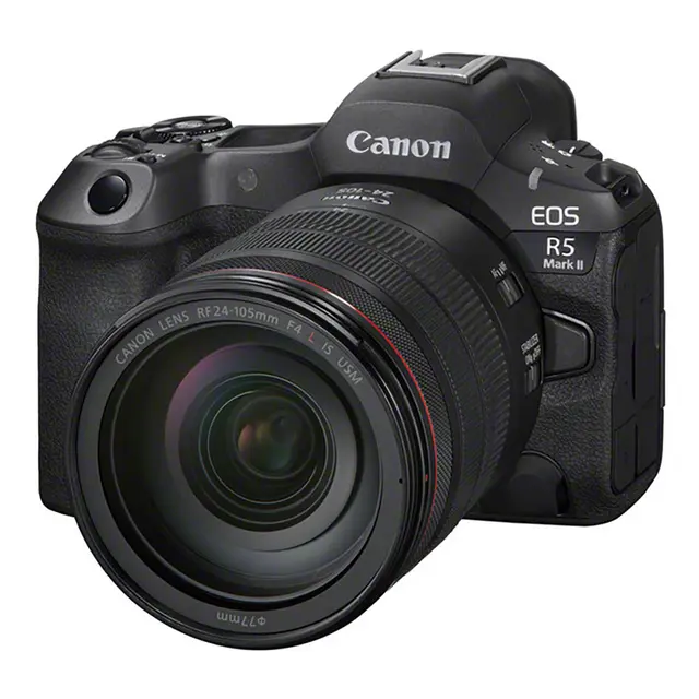 Canon EOS R5 II m/24-105mm f/4 L IS 45MP sensor, 30 bps, 8K video 