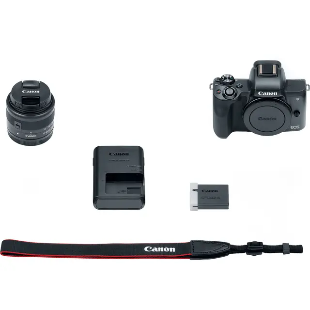 Canon EOS M50 Sort Kit m/15-45mm 