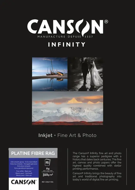 Canson Platine Fibre Rag A4 310g - 25 ark 