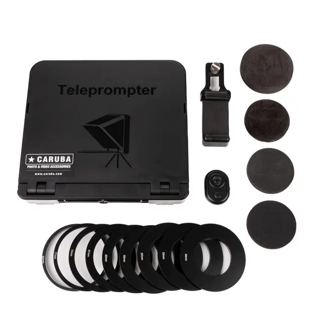 Caruba Teleprompter For Smartphone/Tablet/Camera 