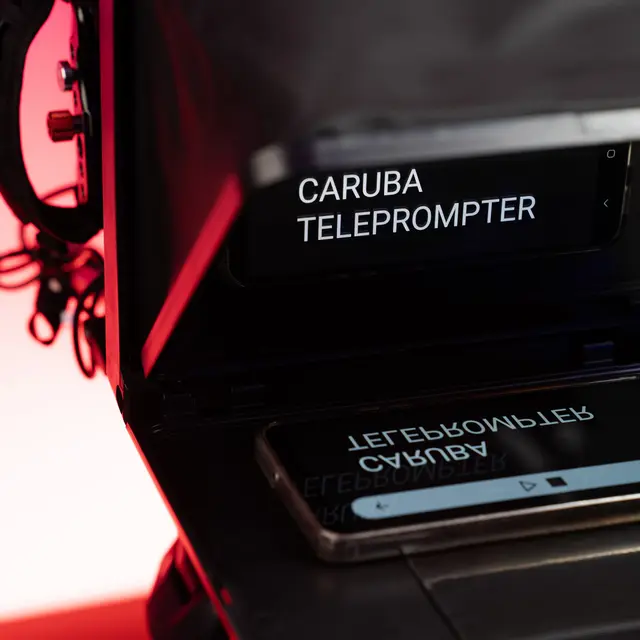 Caruba Teleprompter For Smartphone/Tablet/Camera 
