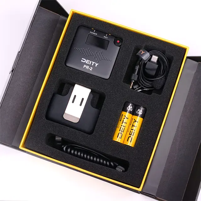 Deity PR-2 Stereo Pocket Recorder Med Lavalier Mic. 32-bit float 