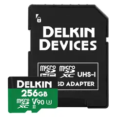 Delkin microSD Power 256GB UHS-II 2000x R300/W250. V90 U3