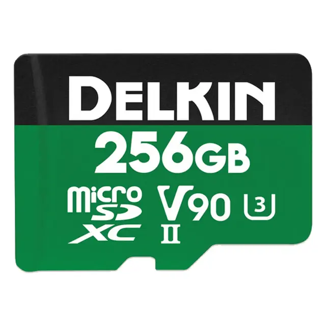 Delkin microSD Power 256GB UHS-II 2000x R300/W250. V90 U3 