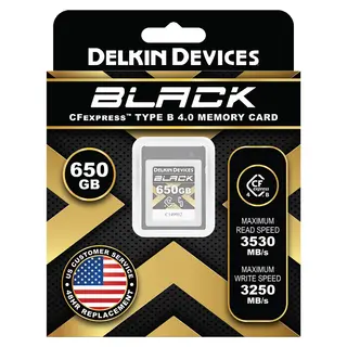 Delkin CFexpress Black 4.0 650GB Type B 650GB. R3530/W3250