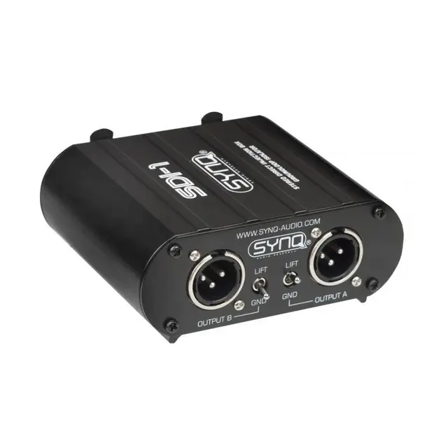 Synq SDI-1 Stereo DI-boks Ubalansert til balansert audio signal 