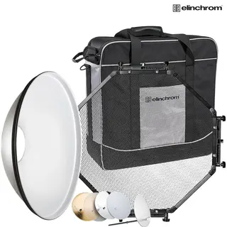 Elinchrom White Beauty Dish 44cm 55&#176; kit Inkl. raster + veske. Hvit Mini Soft