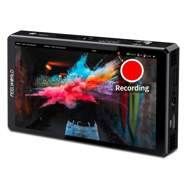 Feelworld Monitor CUT6S 6" 4K 3G-SDI/HDMI Touchscreen Recorder 