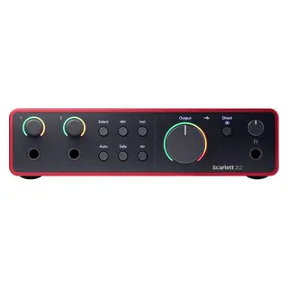 Focusrite Scarlett 2i2 Gen4 USB-lydkort, 2 inn/2 ut