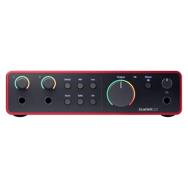 Focusrite Scarlett 2i2 Gen4 USB-lydkort, 2 inn/2 ut 