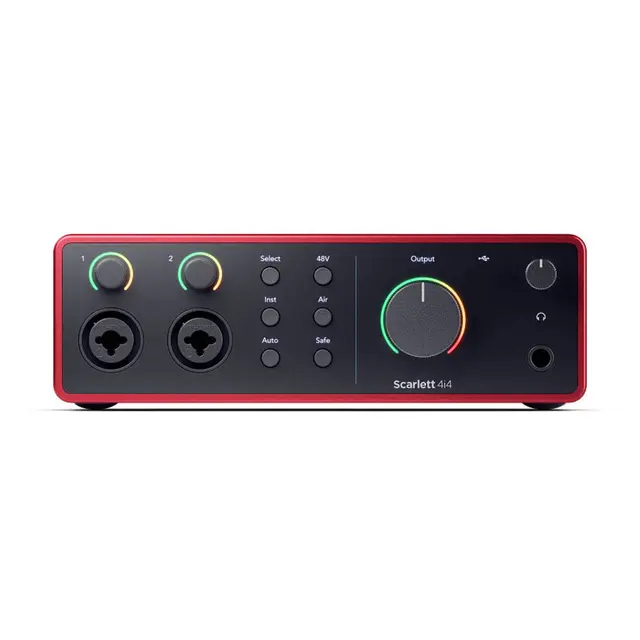 Focusrite Scarlett 4i4 Gen4 USB-lydkort, 4 inn/4 ut 