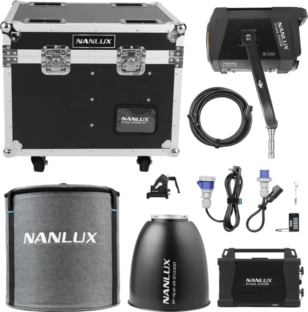 Nanlux Evoke 2400B Spot Light Flight Case with 45° Soft bag 