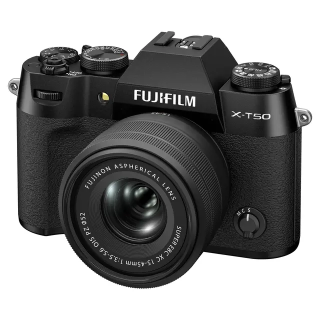 Fujifilm X-T50 m/XC15-45mm f/3.5-5.6 OIS Sort. 40.2 MP. APS-C. X-Processor 5 