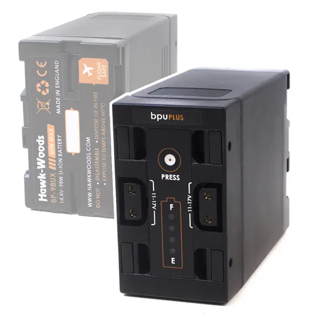 Hawk-Woods BP-98UX 98Wh 14.4v Sony BP-U batteri USB A & C 