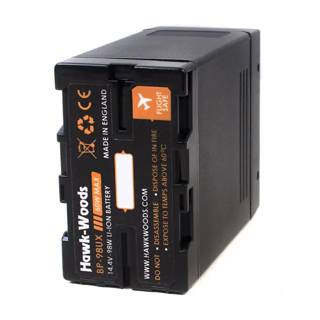 Hawk-Woods BP-98UX 98Wh 14.4v Sony BP-U batteri USB A & C 