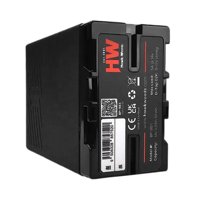 Hawk-Woods BP-98X 98Wh 14.4v Sony BP-U batteri USB A & C 