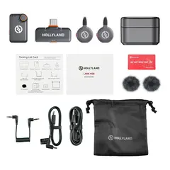 Hollyland LARK M2S Combo Wireless Lavalier Microphone. Space Grey.