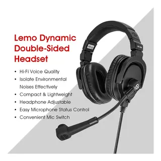 Hollyland Dynamic Double Sided Headset Lemo 8pin for SYSCOM 1000T / SOLIDCOM M1