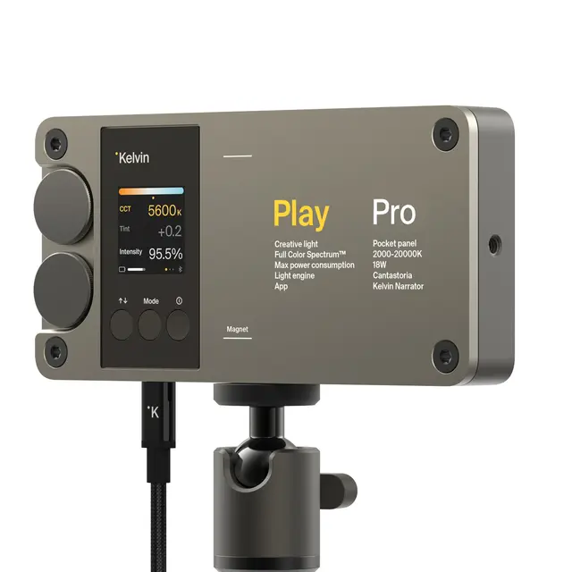 Kelvin Play Pro 3 Lys Kit m/tilbehør RGBACL LED Pocket Creative Panel Light 