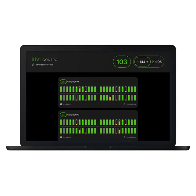 KLVR Charger Pro 1U 48x AA Rackmontert batterilader for 48x AA 