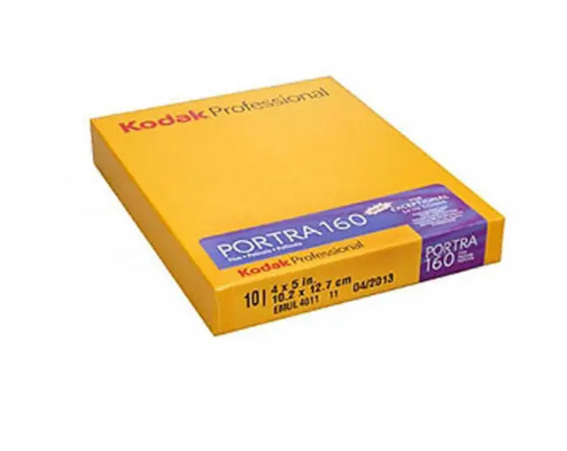 Kodak Portra 160 4X5 10 Sheets 4x5" storformat planfilm 10 ark 160 ISO 