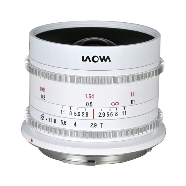 Laowa 9mm T2.9 Zero-D Cine White For Canon RF. Hvit 