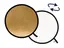 Manfrotto Collapsible Reflector 50cm 50cm Gull og Hvit Reflektor