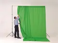 Manfrotto Chromakey Curtain 3x3,5m Green Chromakey gr&#248;nn gardin m/ l&#248;pegang