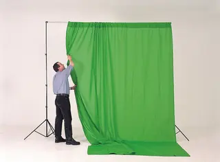 Manfrotto Chromakey Curtain 3x3,5m Green Chromakey gr&#248;nn gardin m/ l&#248;pegang