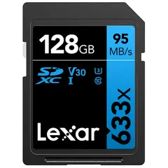 Lexar Pro 633X SDHC/SDXC 128GB UHS-I R95/W45. V30 U1/U3