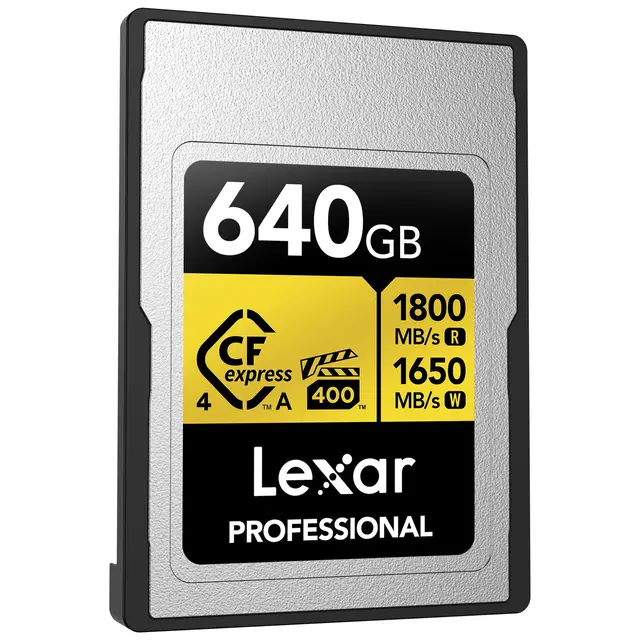 Lexar CFexpress 4.0 Pro Gold 640GB Type A. R900/W800 MB/s. VPG400 