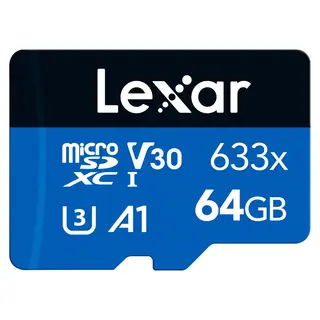 Lexar microSDXC 64GB 633x UHS-I R95/W45. V30 U3