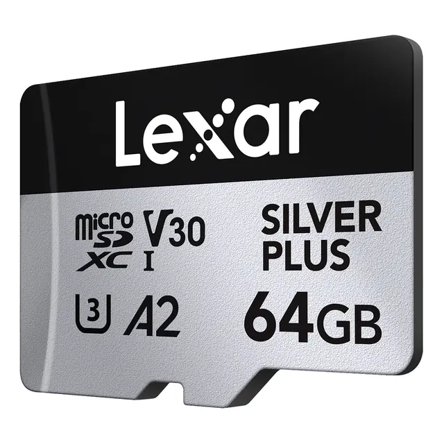 Lexar Pro Silver Plus microSDXC 64GB 64GB 2pk. UHS-I/U3/A2/4K. R205/W100 V30 