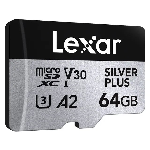 Lexar Pro Silver Plus microSDXC 64GB 64GB 2pk. UHS-I/U3/A2/4K. R205/W100 V30 