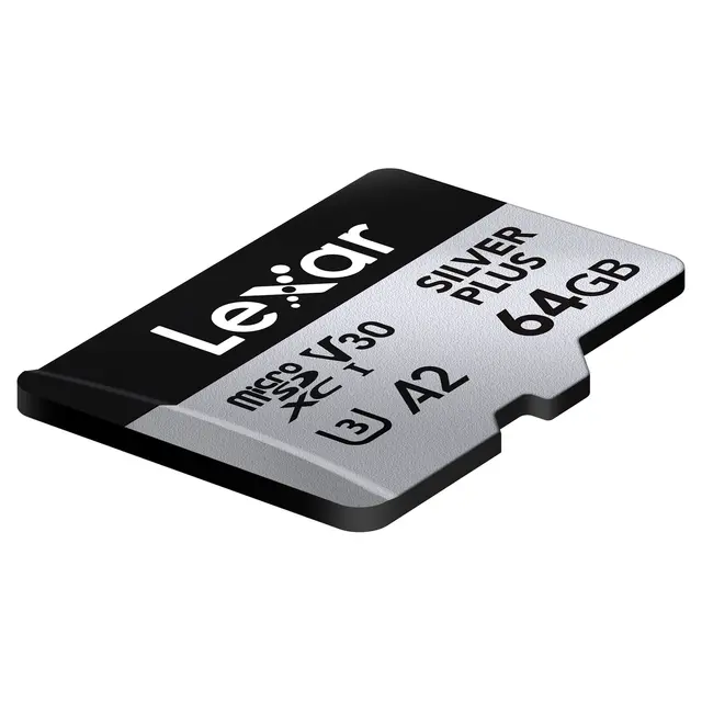 Lexar Pro Silver Plus microSDXC 64GB 64GB 2pk. UHS-I/U3/A2/4K. R205/W100 V30 