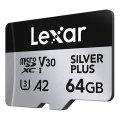 Lexar Pro Silver Plus microSDXC 64GB 64GB. UHS-I/U3/A2/4K. R205/W100 (V30)